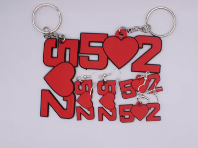 502 Earrings and Keychains - Louisville Strong