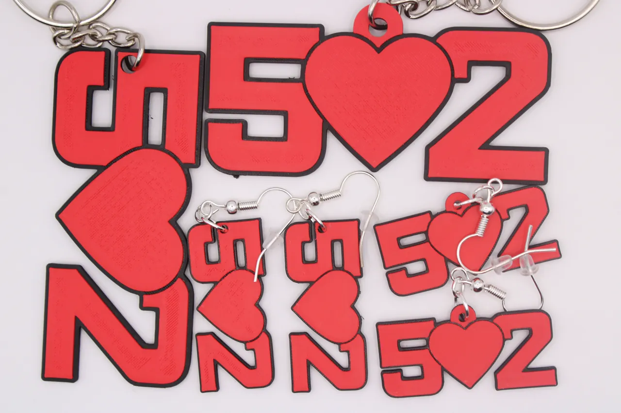 502 Earrings and Keychains - Louisville Strong view 2