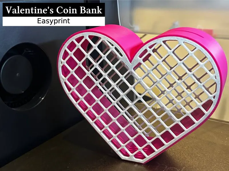 Valentine's Heart Coin Bank - 100% 3D Printed Gift