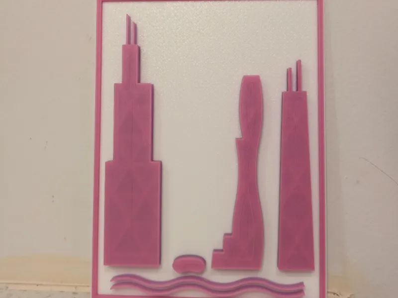 Minimalist Chicago skyline 