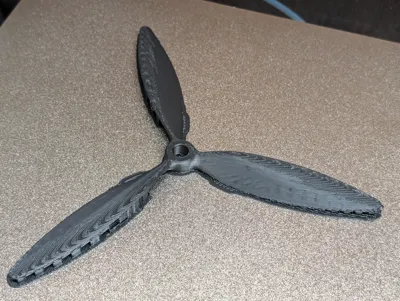 RC Tri-Blade Propeller 8 x 4 with 8.5mm Inner Diameter - Free 3D Print ...