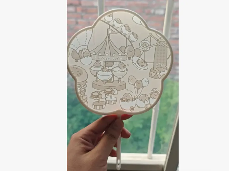 懒蛋蛋 扇子 三丽鸥（Sanrio）海报 透光浮雕扇 