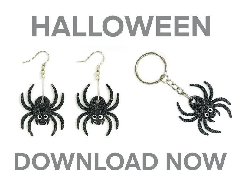 Halloween Spinne/Schlüsselanhänge/Ohrringe