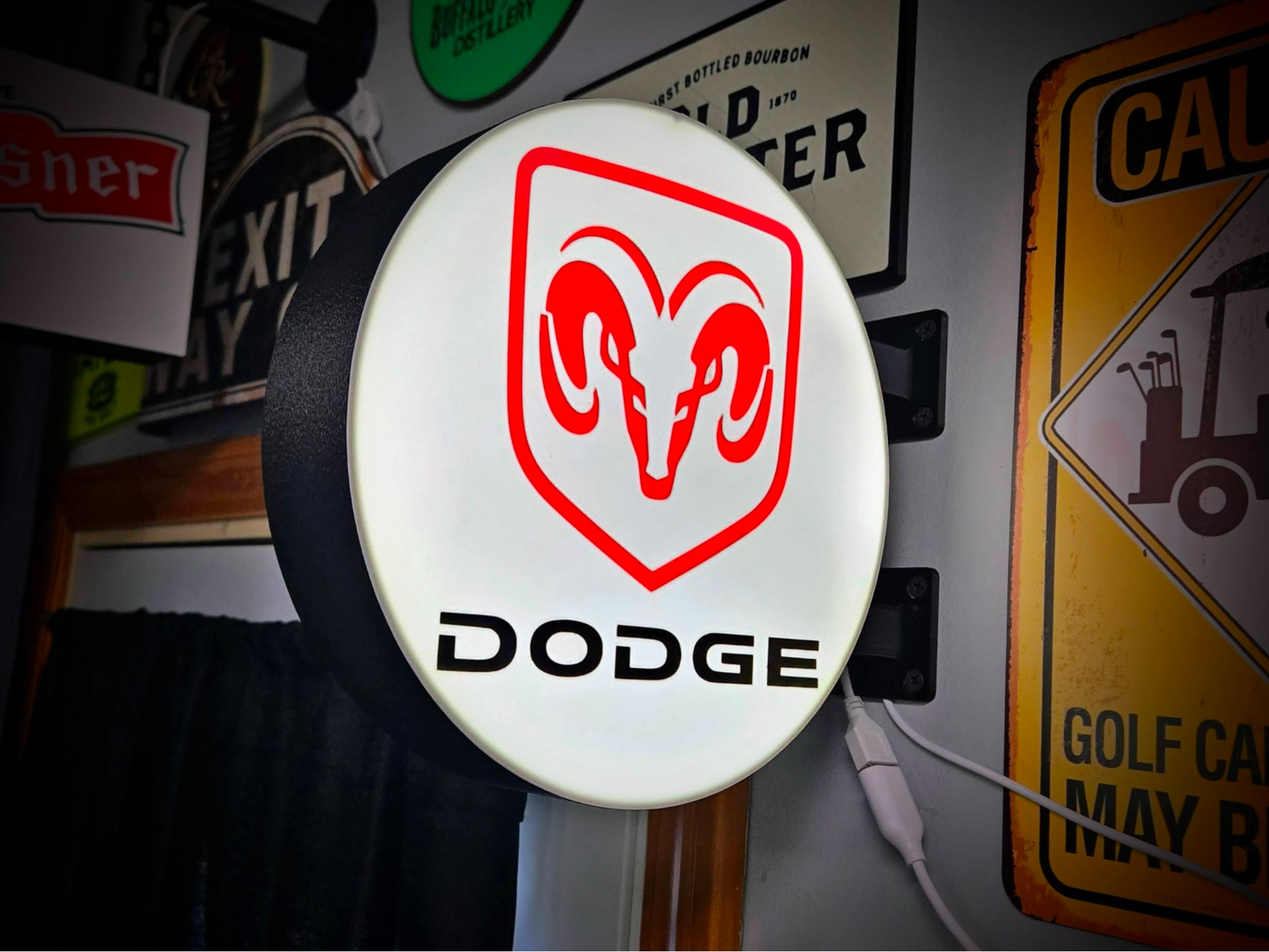 DODGE RAM TRUCKS - 2-Sided Gas Station Light Sign