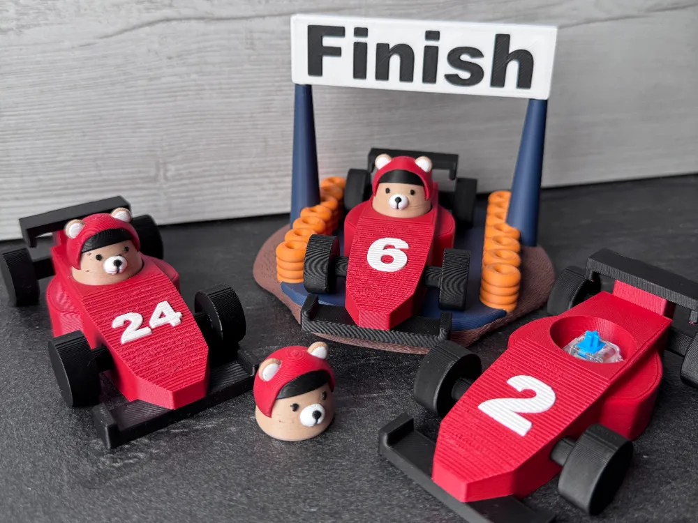 Fidget Racing Bärnado Grizzly – F1 Racing Driver Fidget toy - Free 3D Print Model ...