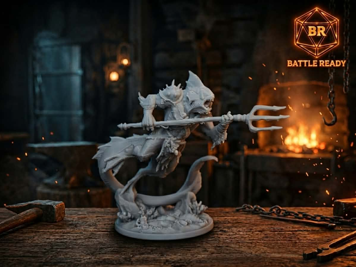 Sahuagin Warrior - 3D printed Creatures, in stock in India