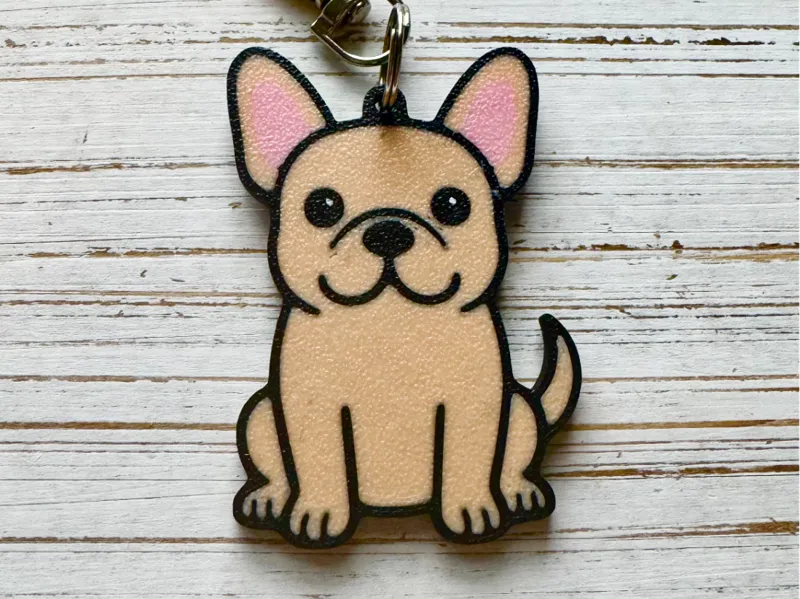 Cute French Bulldog Keychain