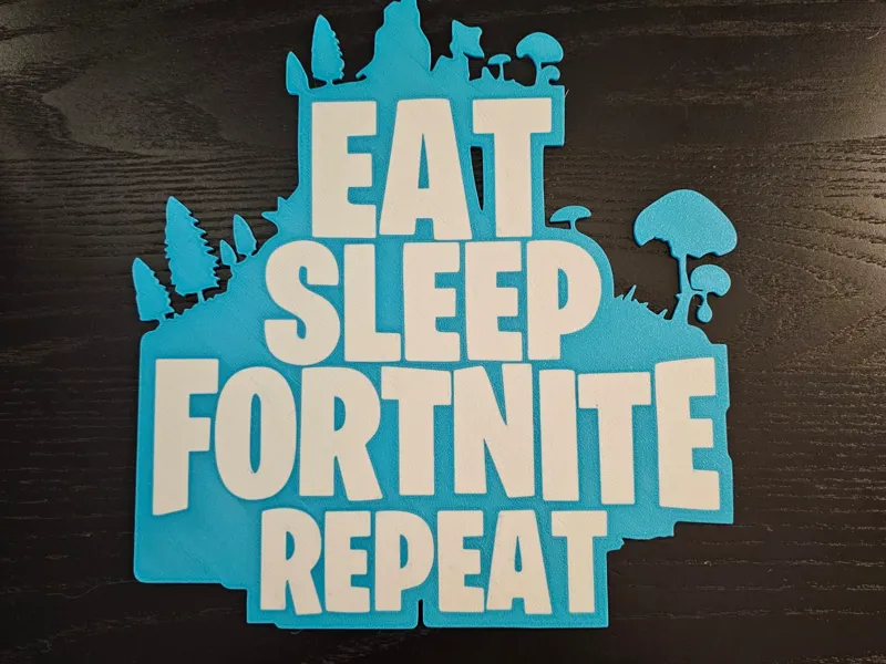 Eat Sleep Fortnite Repeat Wall Art
