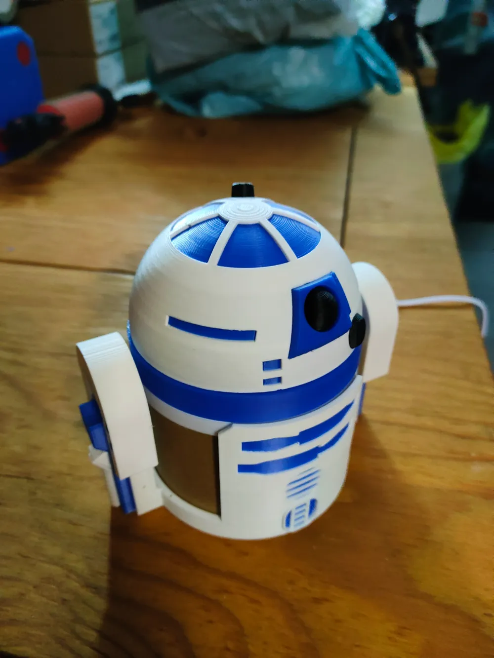 R2D2 storage, led light Leila, Cardboard Spools - Free 3D Print Model ...