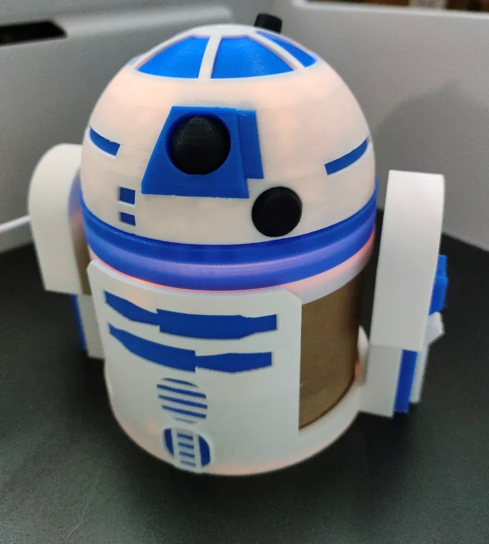 R2D2 storage, led light Leila, Cardboard Spools - Free 3D Print Model ...