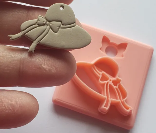 Detailed Sun Hat Polymer Clay Earring Cutter