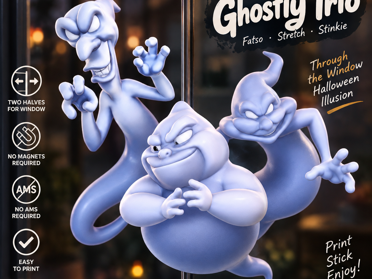 The Ghostly Trio – The Window Halloween Illusion - 1
