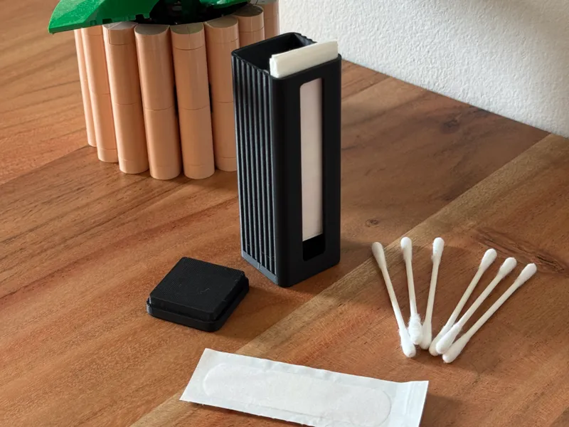 Compact travel Case for Cotton Swabs & Bandages