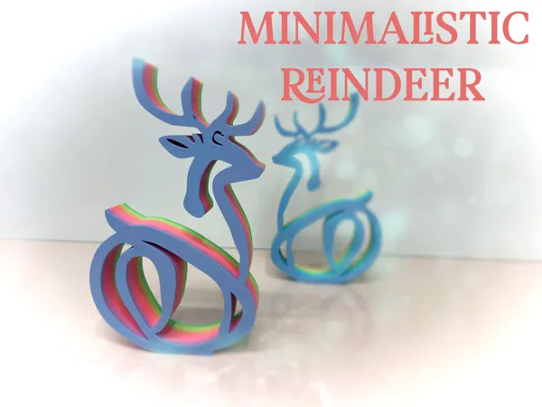 Decoration renne minimaliste