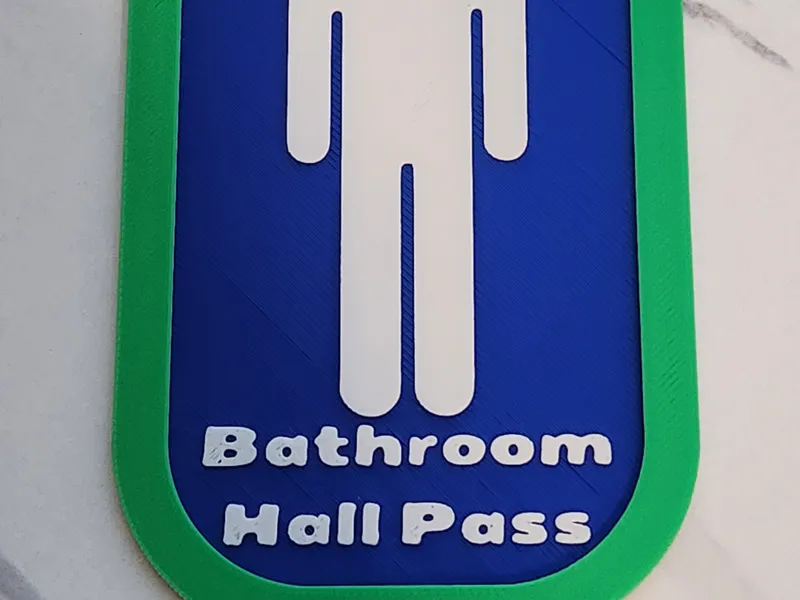 Boy's Bathroom Hall Pass
