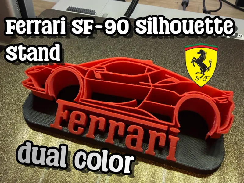 Ferrari SF-90 Silhouette Logo Stand