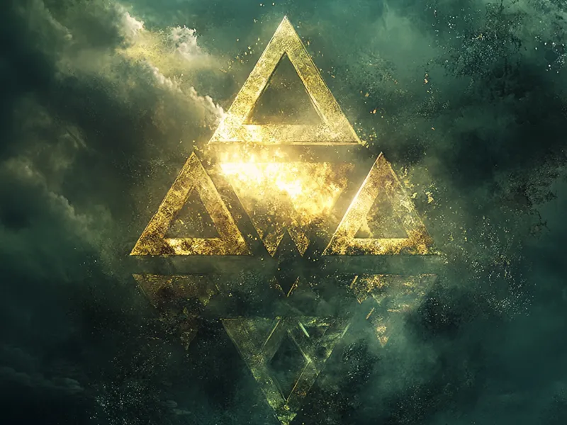 Triforce being dissolved 