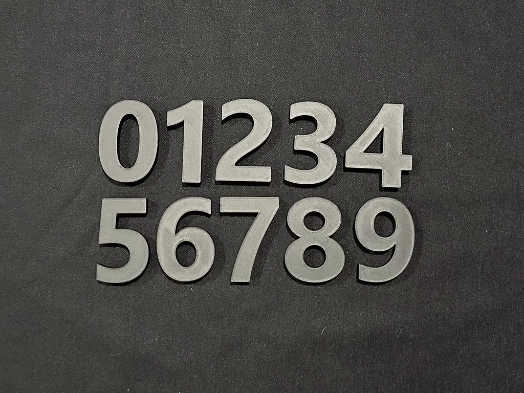 4 Inch Wall Address Numbers - Built In Hanger - Free 3D Print Model ...