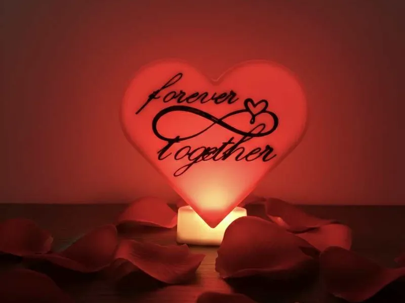 Herz Teelicht - forever together - Valentinstag