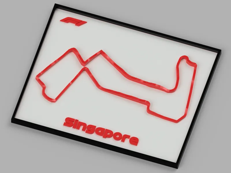 F1 Track - Singapore with elevation