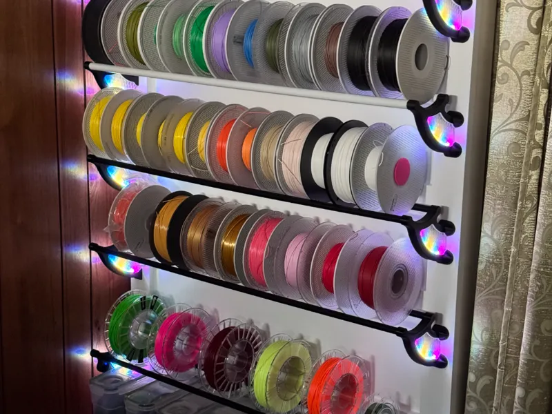 Plastic shelf with Addressable LED strip