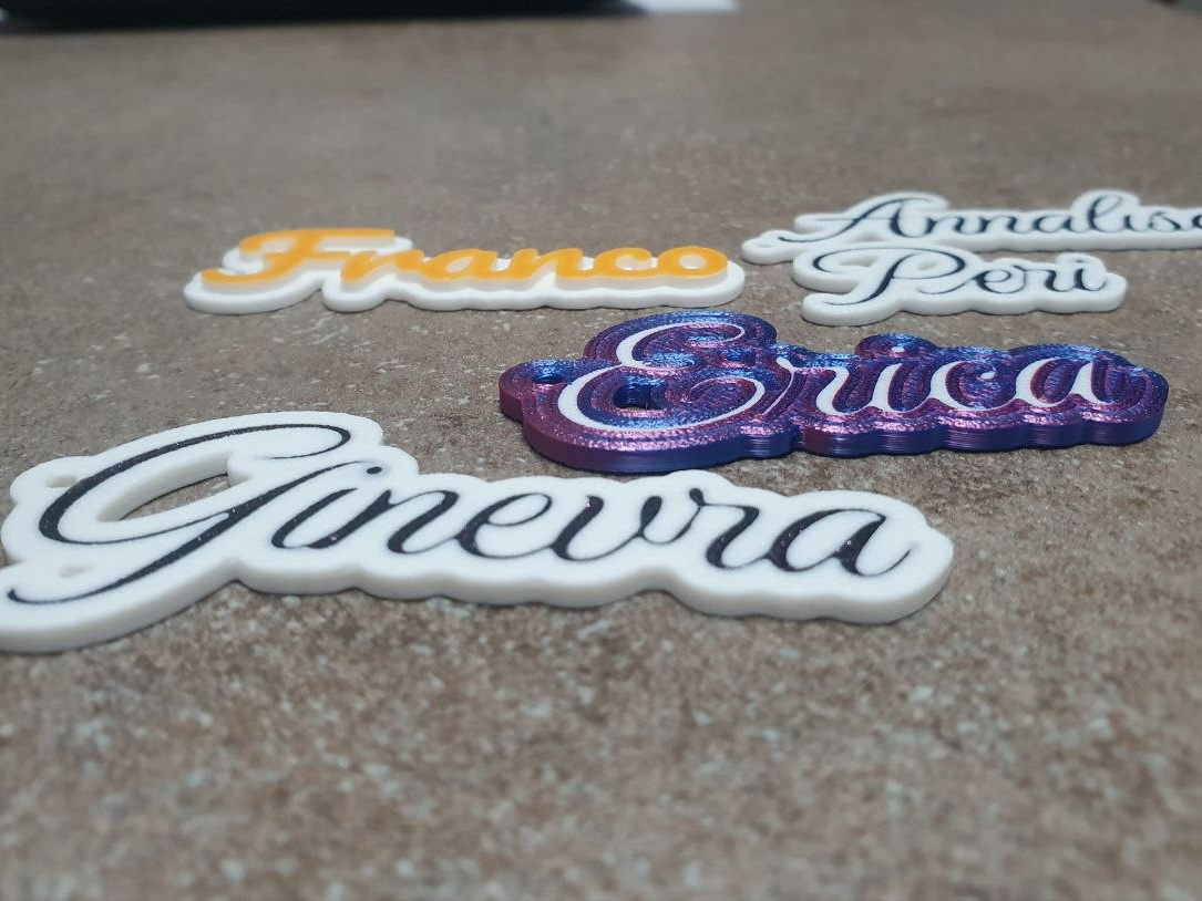 portachiavi con  nome personalizzabile ita english