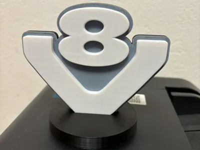 Scania V8 Logo with Stand