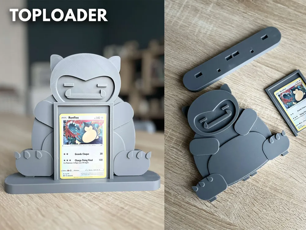 Ronflex Mini Toploader Support Ronflex / Snorlax Pokemon TCG - Free 3D Print Model ...