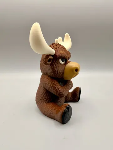 Modelo para impresión 3D: Grumpy Moose — vista de referencia 5