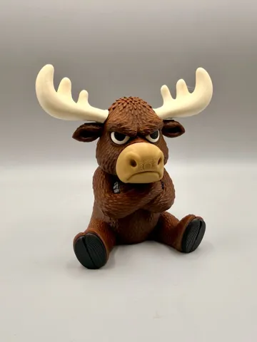 Modelo para impresión 3D: Grumpy Moose — vista de referencia 4