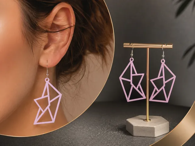 Elegant Earrings - Quick Gift & Print - Model #04