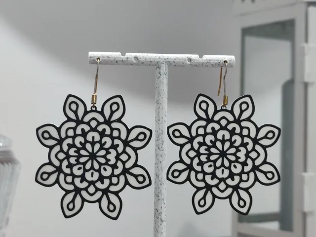 Aretes Copo de Nieve Hipnótico