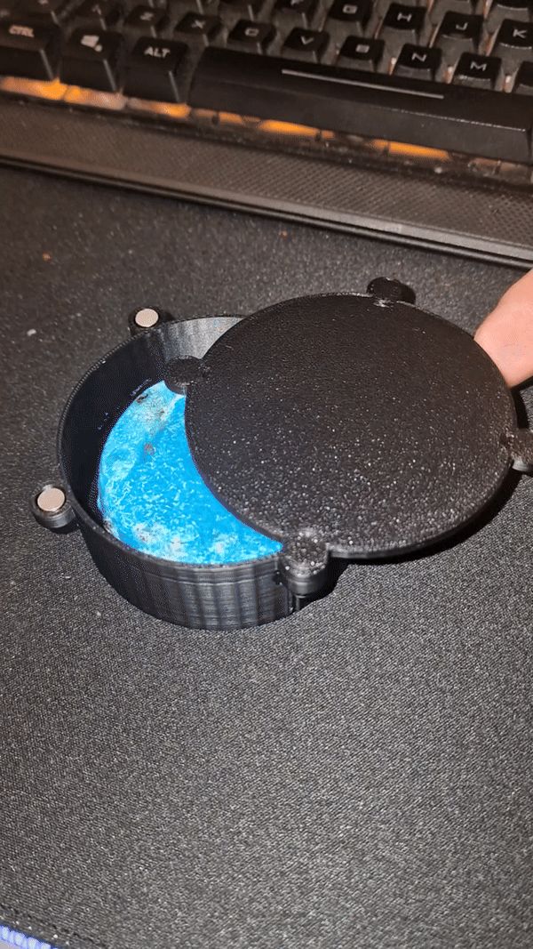Slim Soap container, 7mm magnet holes