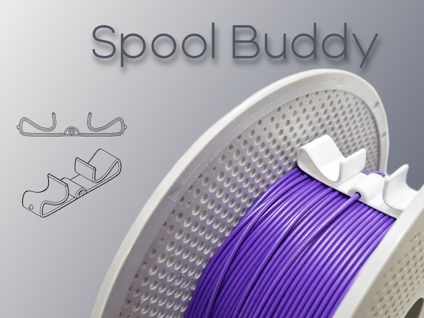 Spool Buddy - Flexible Filament Clip
