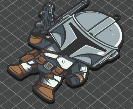 Mandolorian Keychain - 4 Color