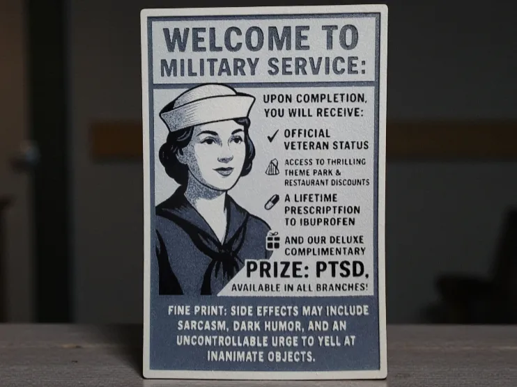 Welcome to Military Service *tongue -in-cheek* 