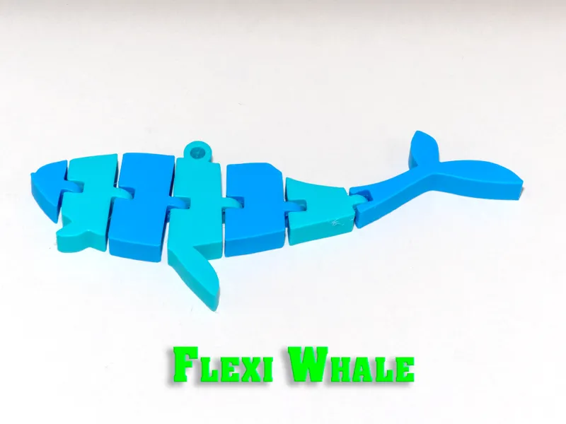 flexi whale keychain