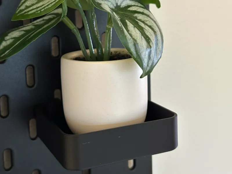 Shallow Container for IKEA Skadis Pegboard