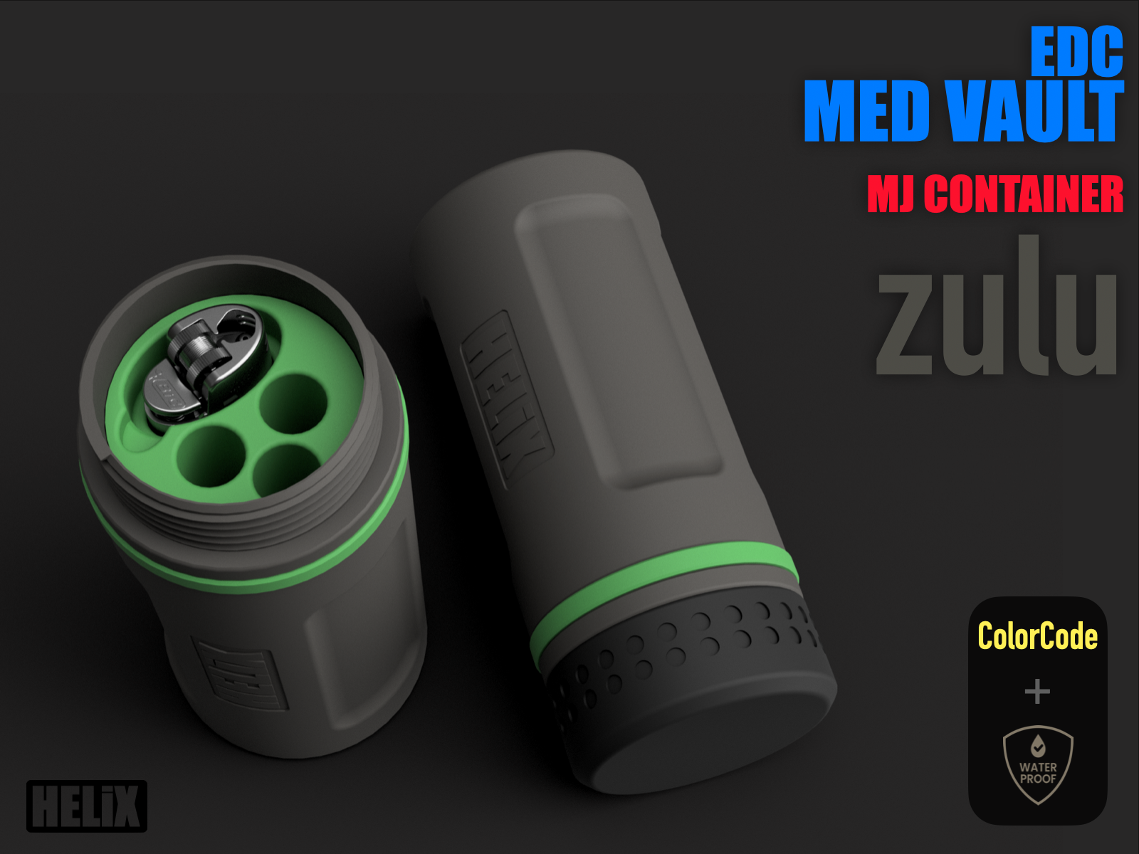 HELiX EDC MED Vault "zulu" (MJ Container)