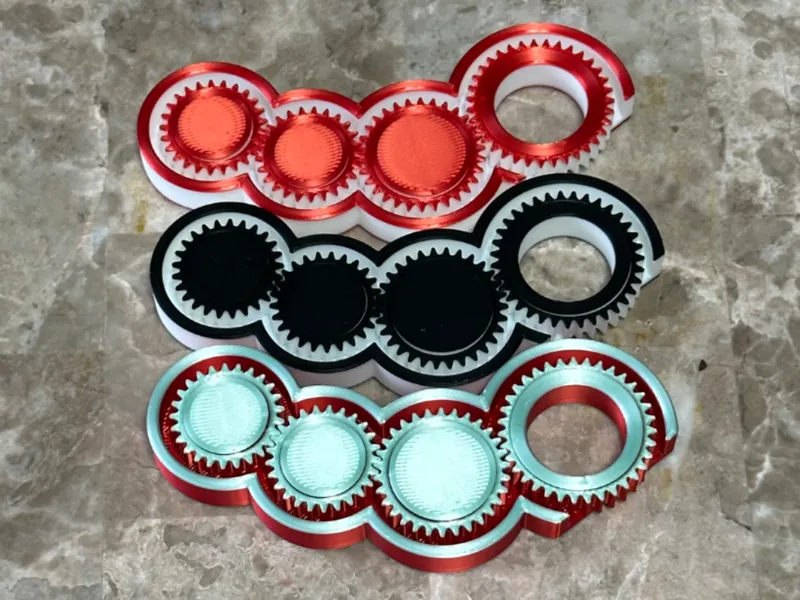 4 gears print in place fidget toy