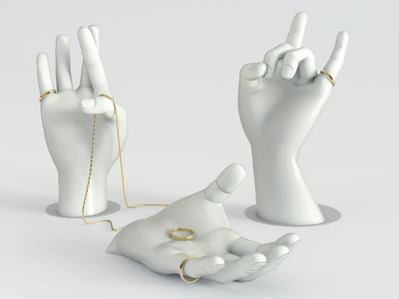 Ring and jewelery-holder hands