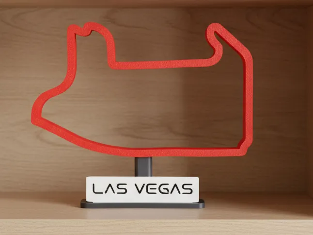 F1 track Las Vegas outline stand (no AMS needed)
