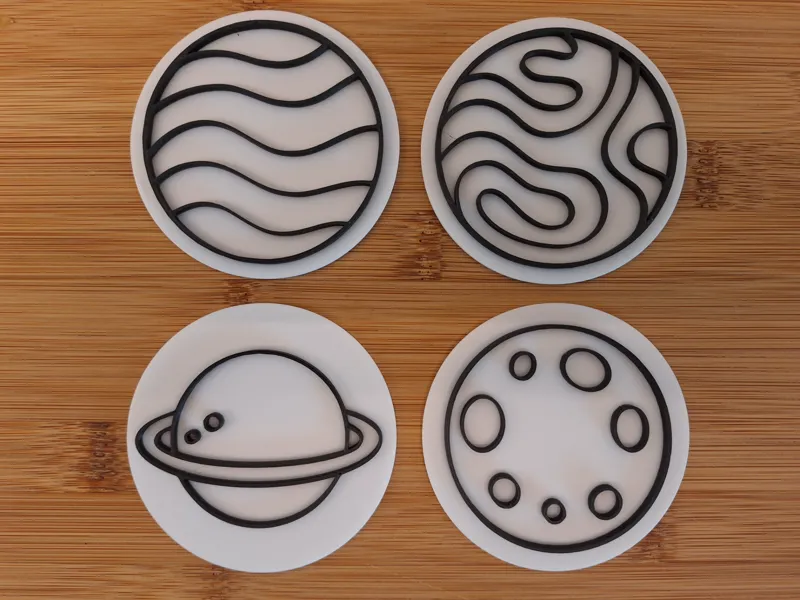 Sensory play : Planets stamp set