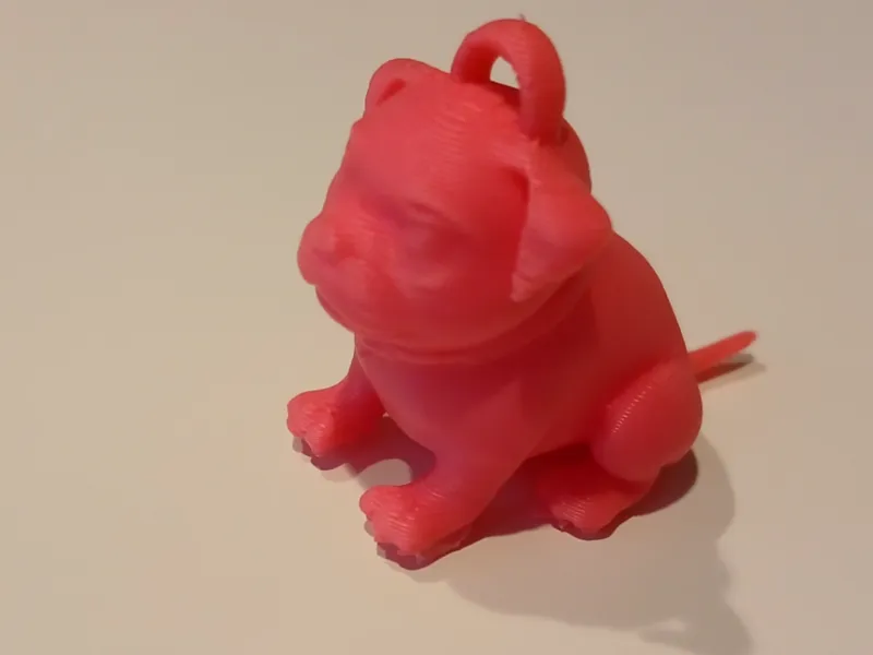 Sitting Pug Keychain