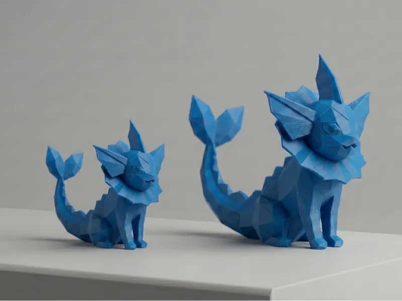Low Poly Vaporeon- Stylized Pokémon Desktop Friend