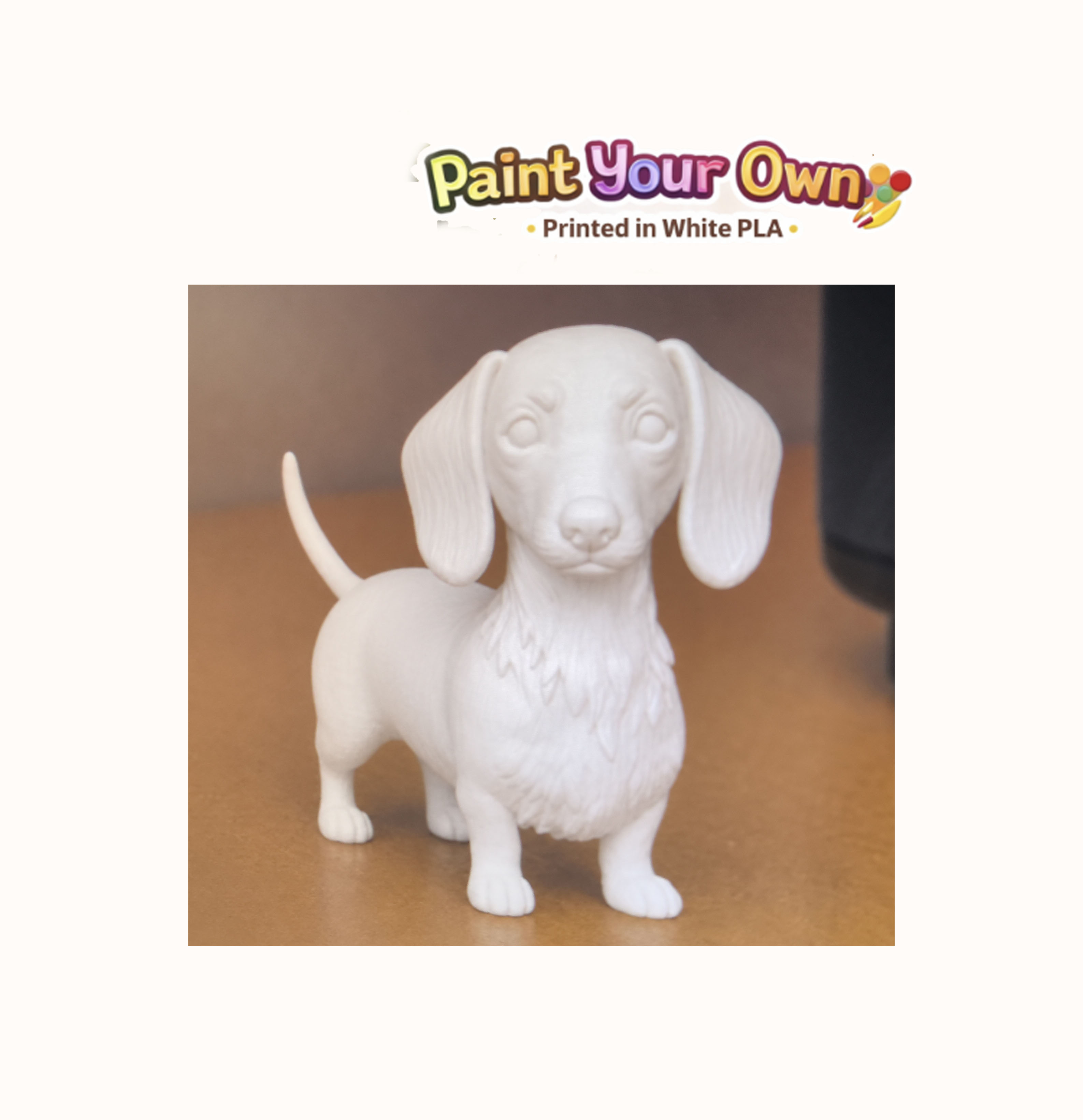 Dachshund Figurine – Cute Standing Dog Model Doxie - 1