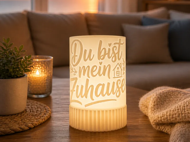 Windlicht "Du bist mein Zuahause"