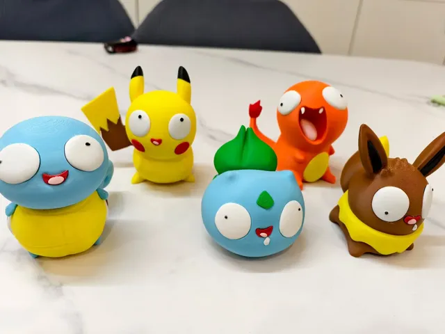 Pokemon H2C,U1智慧的宝可梦多色一体打印模型合集for AMS