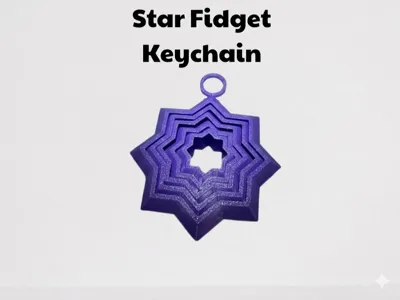 Geometric Star Fidget Keychain