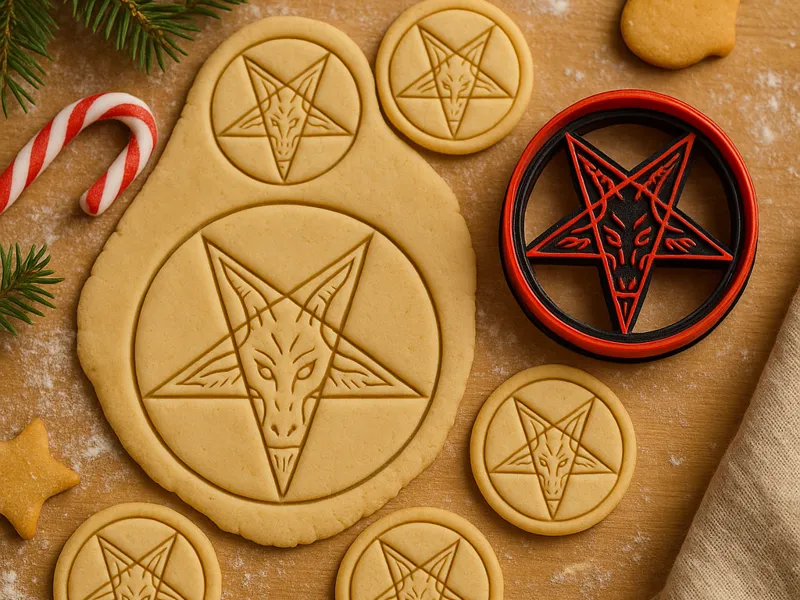 Satanic goat cookie cutter